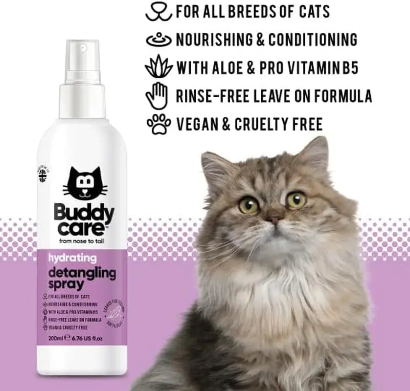 Cat Detangling Spray Matted Fur Remover Leave In Aloe B5 Smooth Coat Care