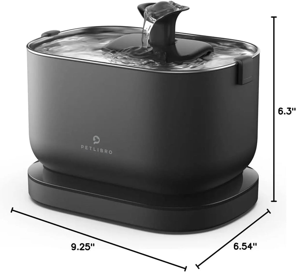 Cordless Cat Water Fountain Battery Operated Stainless Steel BPA Free