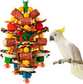Natural Corn Cob & Loofah Parrot Toy for Large Birds